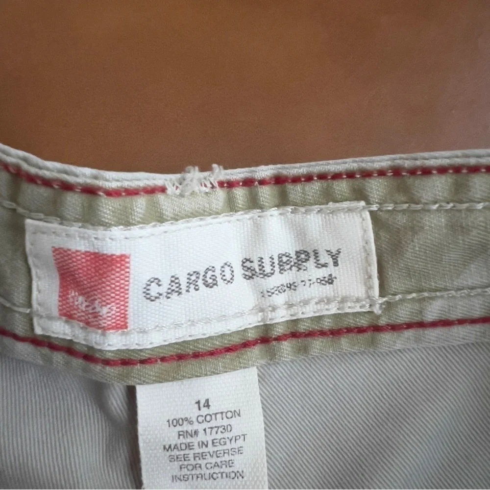 Mossimo Big Kids Boys Size 14 Light Tan Khaki Cargo Utility Shorts NWOT